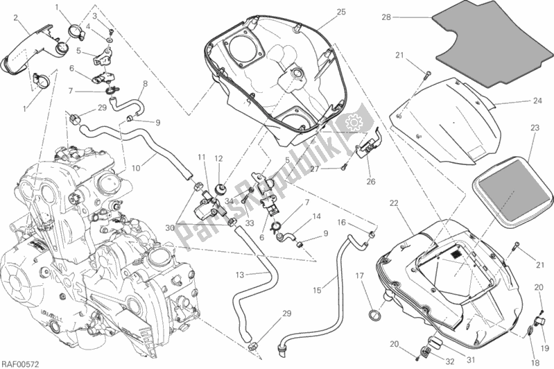 Wszystkie części do Wlot Ducati Diavel Xdiavel S Thailand 1260 2019